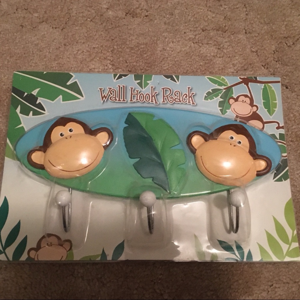 Monkey theme wall hook rack